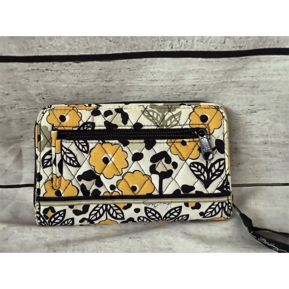 Vera Bradley Women's Zip-Around Wallet Floral Go Wild Pattern spring cute - Picture 2 of 4
